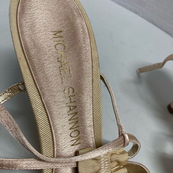 MICHAEL SHANNON Johanna Style Gold 4” Heels Size 7M - Picture 10 of 11